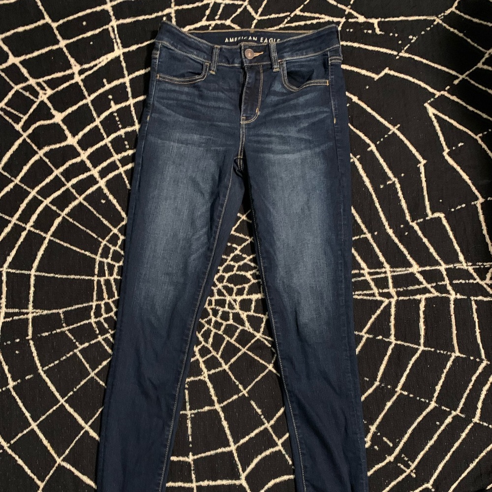 American eagle skinny blue jeans